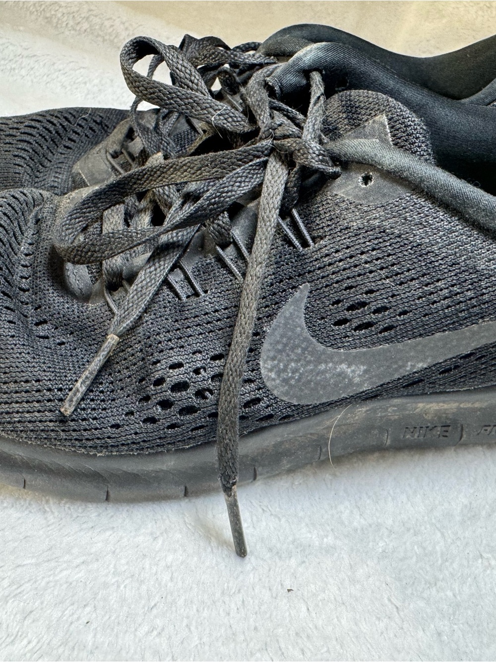 Nike Womens 6.5 Black Free Knit Athletic Running Shoes